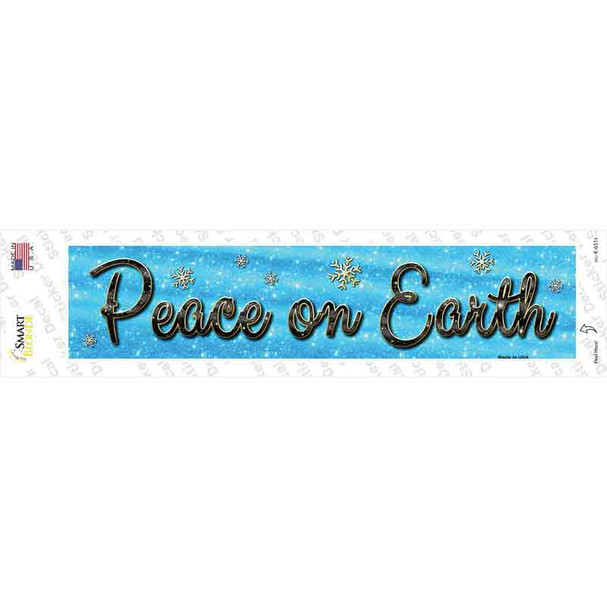 Peace On Earth Novelty Narrow Sticker Decal