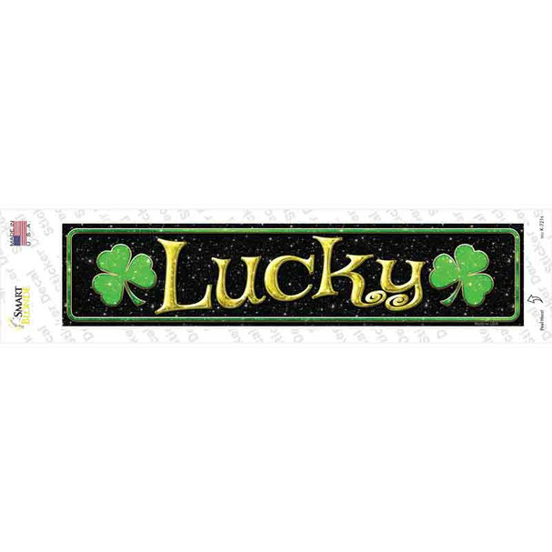 Lucky with Clovers Novelty Narrow Sticker Decal