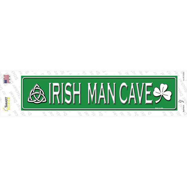 Irish Man Cave Novelty Narrow Sticker Decal