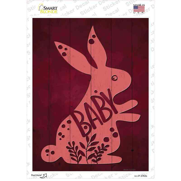 Baby Bunny Novelty Rectangle Sticker Decal