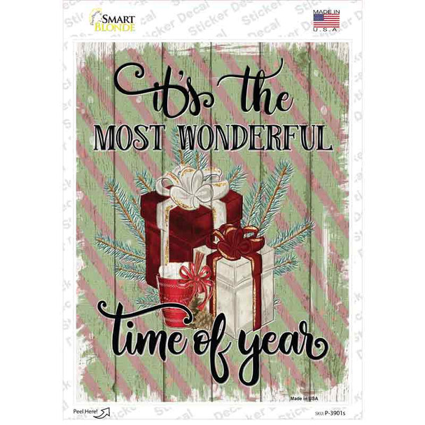 Most Wonderful Time Gifts Novelty Rectangle Sticker Decal