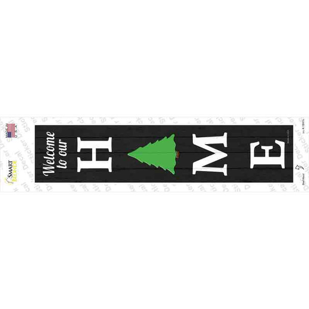 Home Christmas Tree Novelty Narrow Sticker Decal