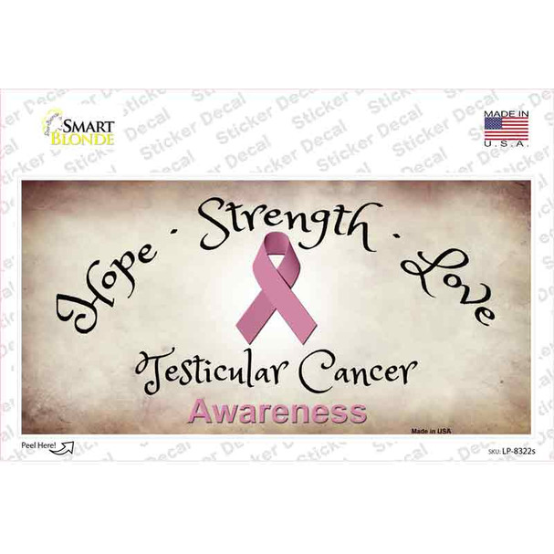 Testicular Cancer Ribbon Novelty Sticker Decal