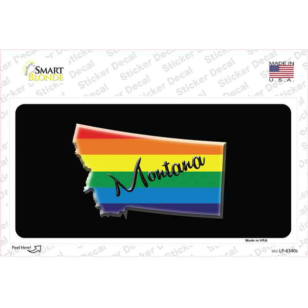 Montana Rainbow Novelty Sticker Decal