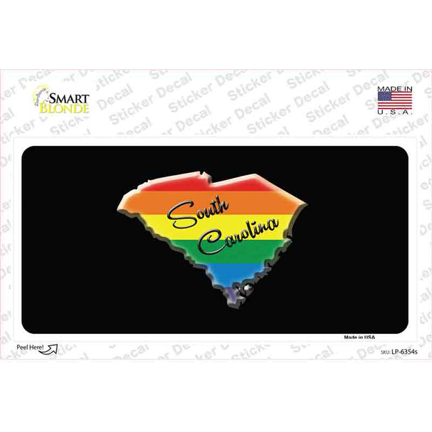 South Carolina Rainbow Novelty Sticker Decal