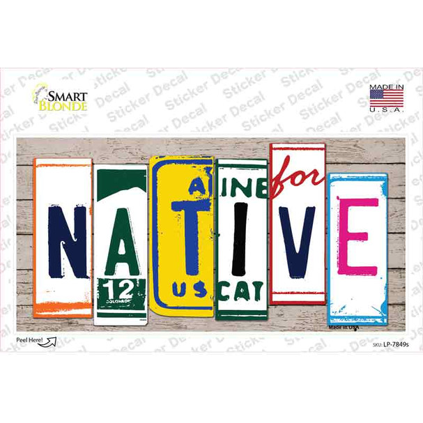 Native Art Wood Novelty Sticker Decal