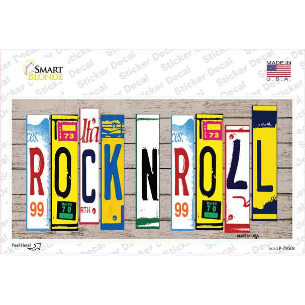 Rock N Roll Wood Art Novelty Sticker Decal