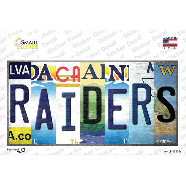 Raiders Strip Art Novelty Sticker Decal