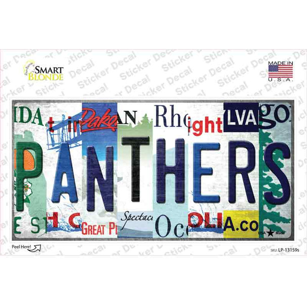 Panthers Strip Art Novelty Sticker Decal
