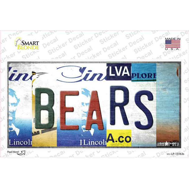 Bears Strip Art Novelty Sticker Decal