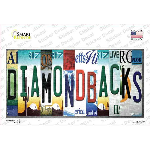 Diamondbacks Strip Art Novelty Sticker Decal