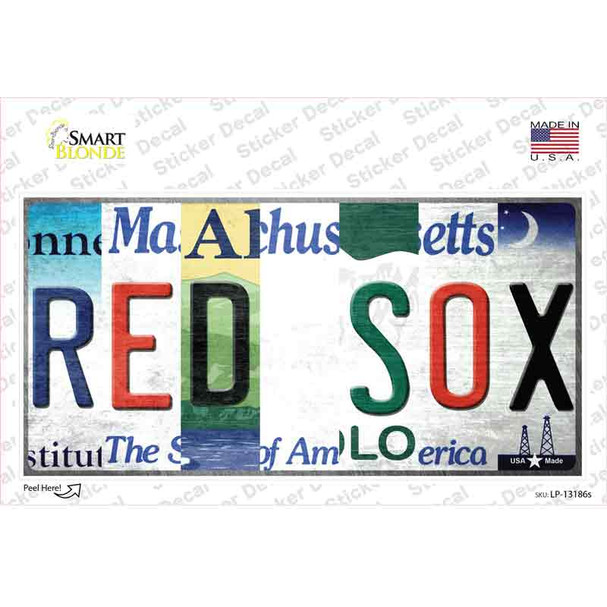 Red Sox Strip Art Novelty Sticker Decal