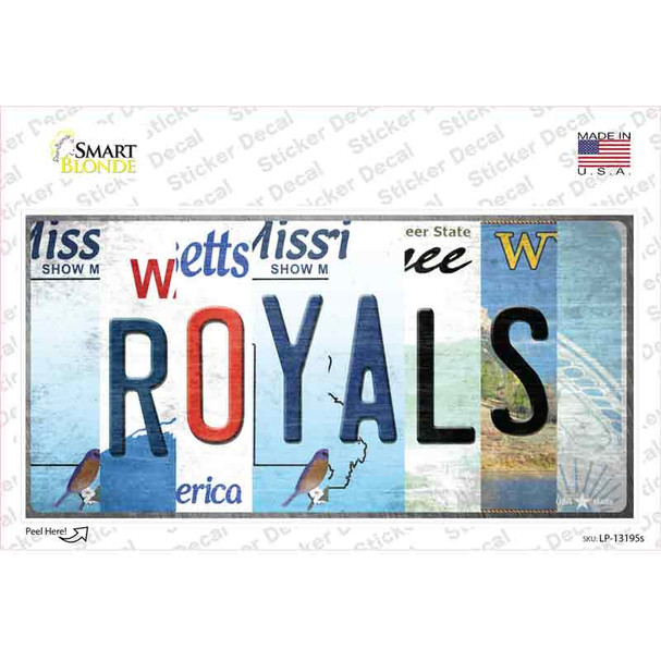 Royals Strip Art Novelty Sticker Decal