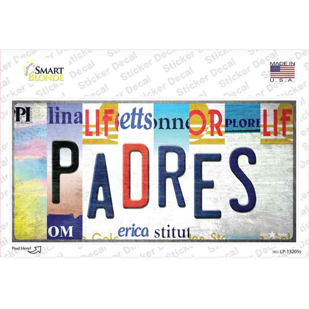Padres Strip Art Novelty Sticker Decal