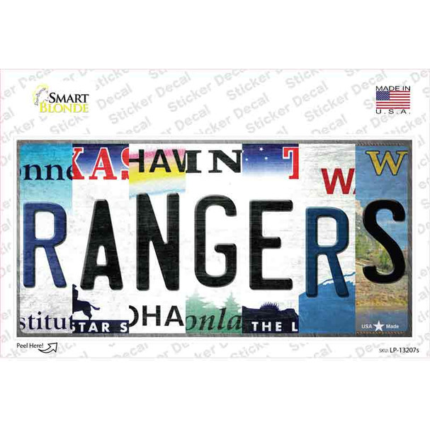 Rangers Strip Art Novelty Sticker Decal