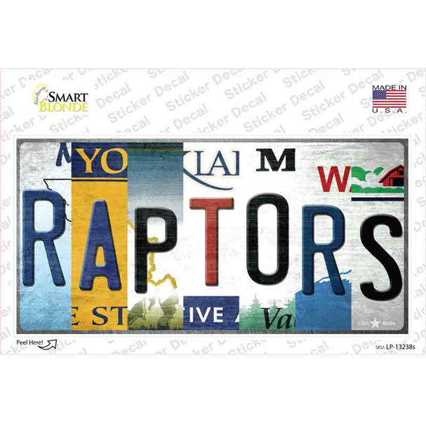 Raptors Strip Art Novelty Sticker Decal