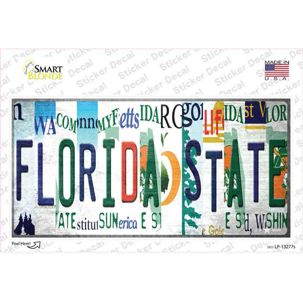 Florida State Strip Art Novelty Sticker Decal