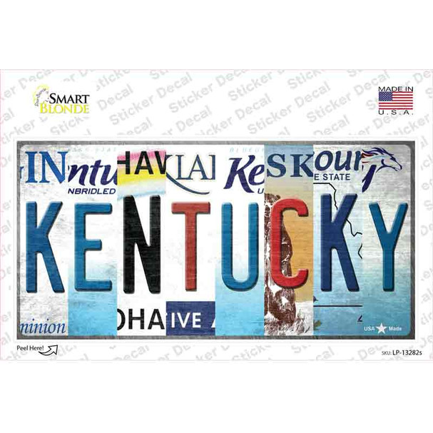 Kentucky Strip Art Novelty Sticker Decal