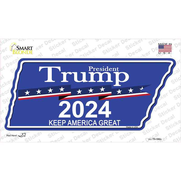 Trump 2024 Novelty Tennessee Shape Sticker Decal