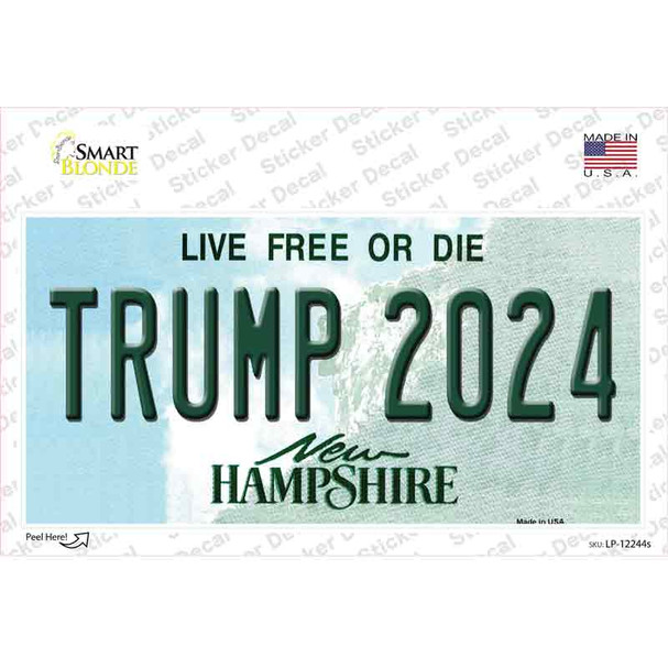 Trump 2024 New Hampshire Novelty Sticker Decal