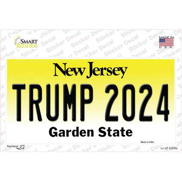 Trump 2024 New Jersey Novelty Sticker Decal