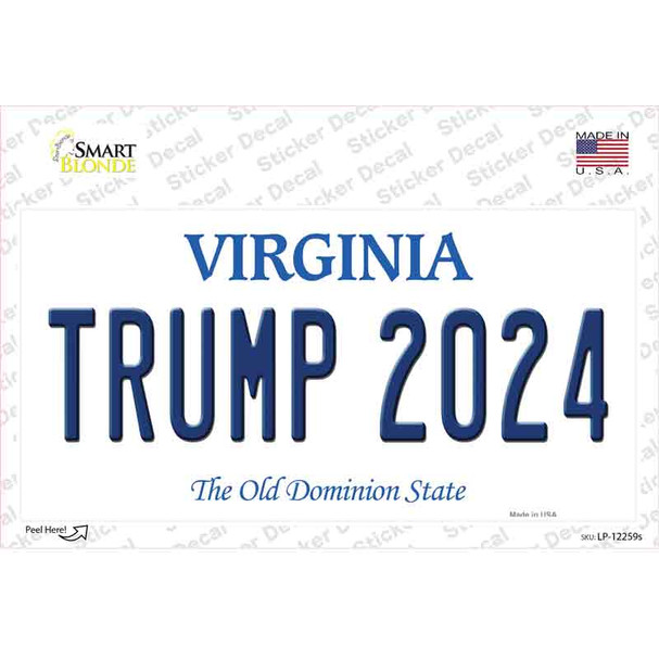Trump 2024 Virginia Novelty Sticker Decal