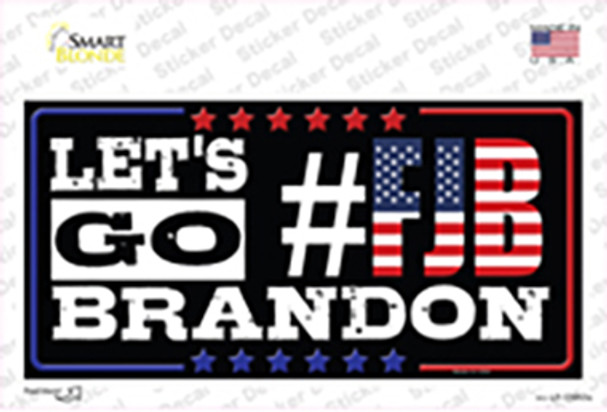 Lets Go Brandon FJB Black Novelty Sticker Decal