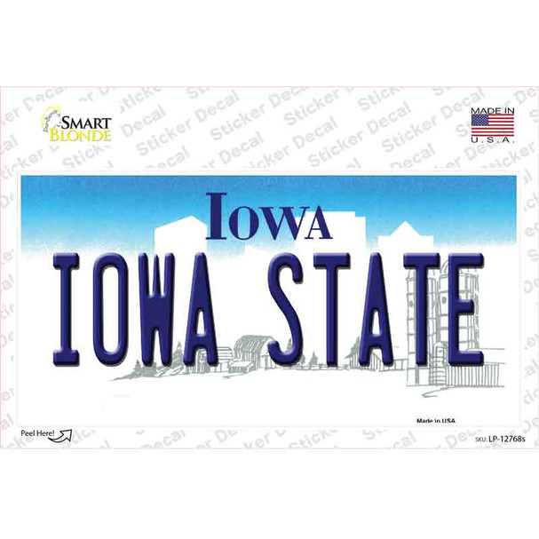 Iowa State Novelty Sticker Decal