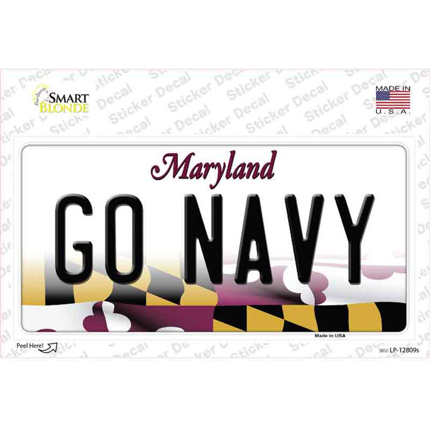 Go Navy Novelty Sticker Decal