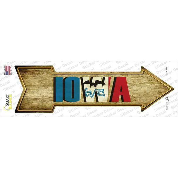 Iowa Novelty Arrow Sticker Decal