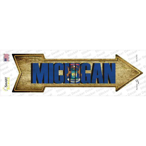 Michigan Novelty Arrow Sticker Decal