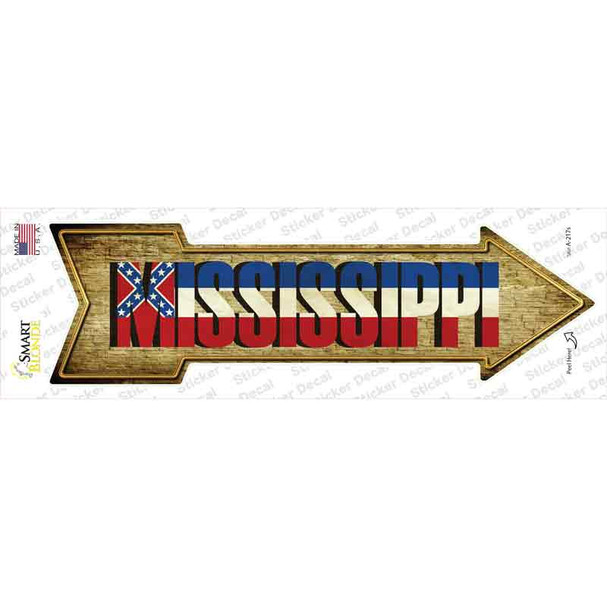 Mississippi Novelty Arrow Sticker Decal