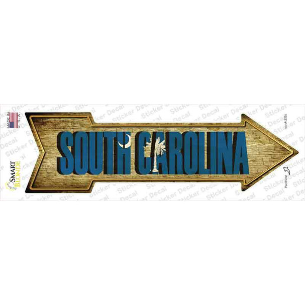 South Carolina Novelty Arrow Sticker Decal