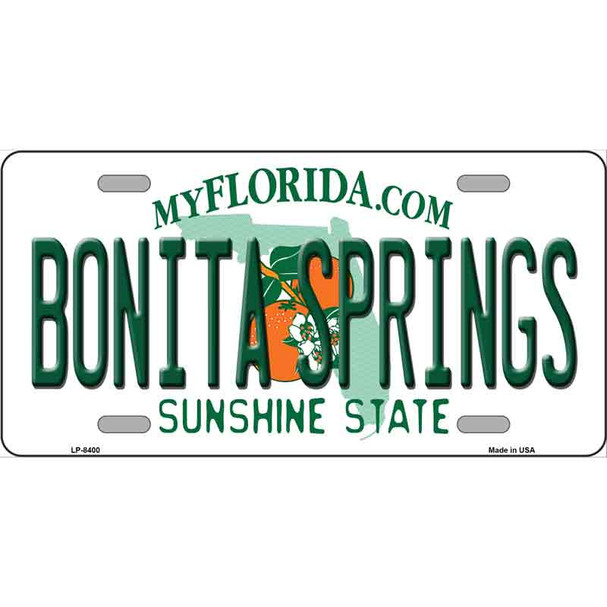 Bonita Springs Florida Metal Novelty License Plate