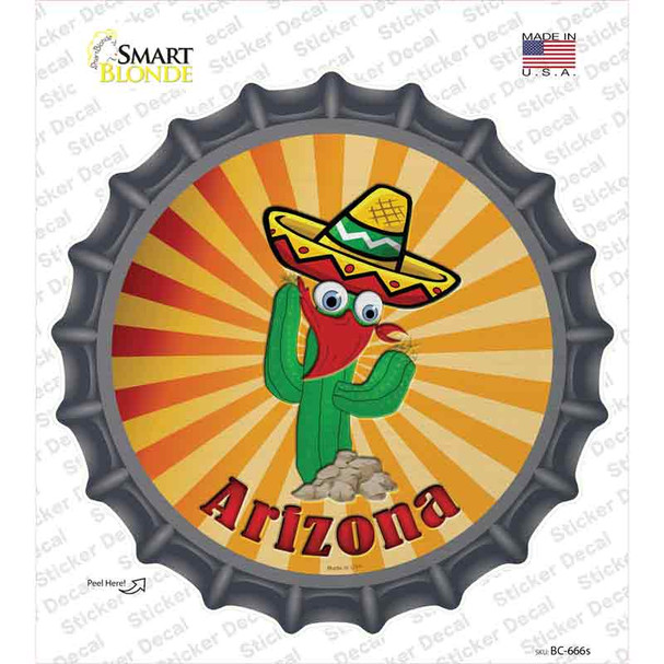 Cactus Arizona Novelty Bottle Cap Sticker Decal