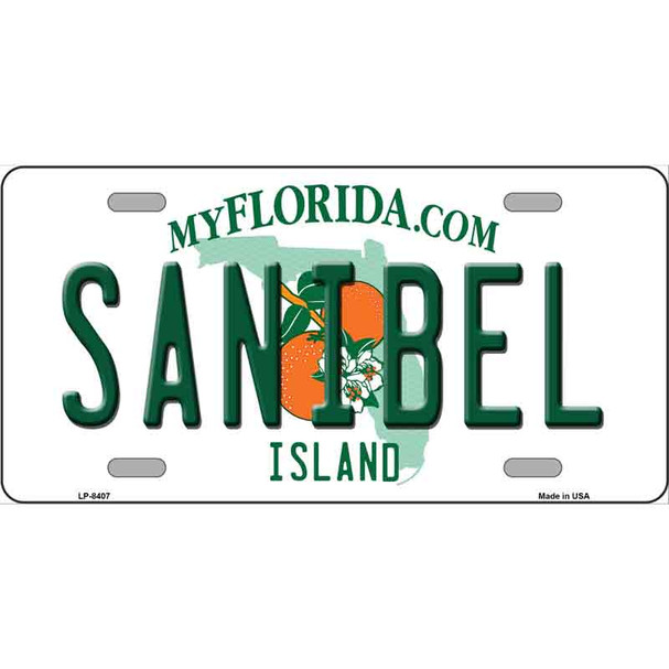 Sanibel Florida Metal Novelty License Plate