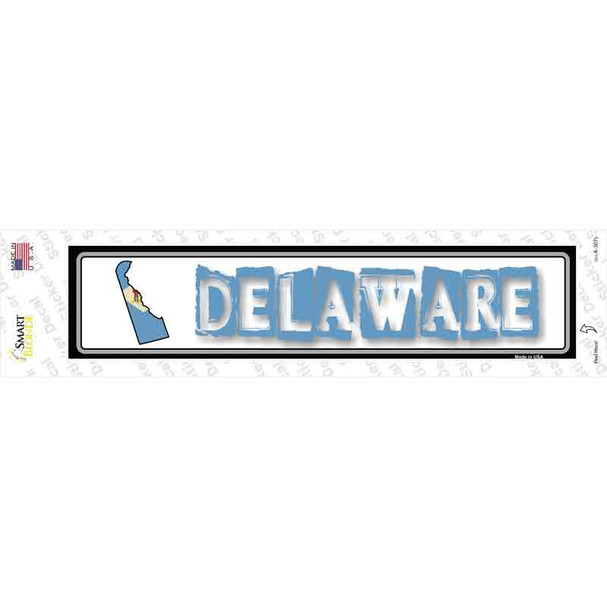 Delaware Outline Novelty Narrow Sticker Decal