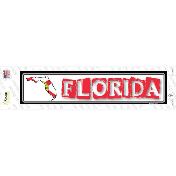 Florida Outline Novelty Narrow Sticker Decal