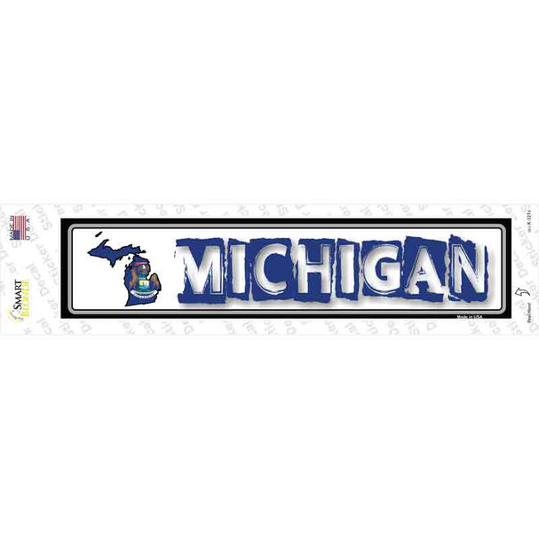 Michigan Outline Novelty Narrow Sticker Decal