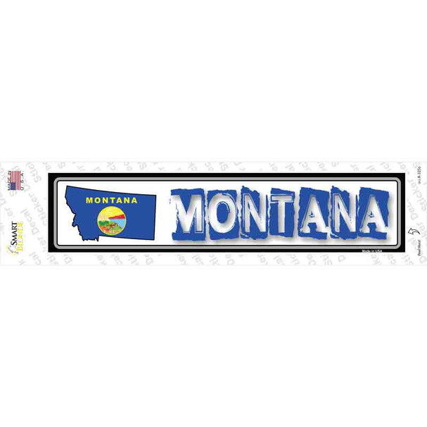 Montana Outline Novelty Narrow Sticker Decal