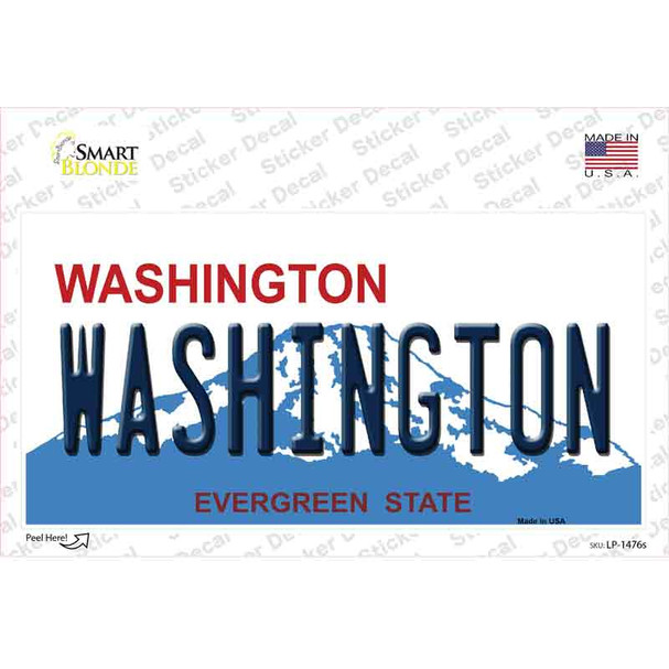 Washington State Background Novelty Sticker Decal