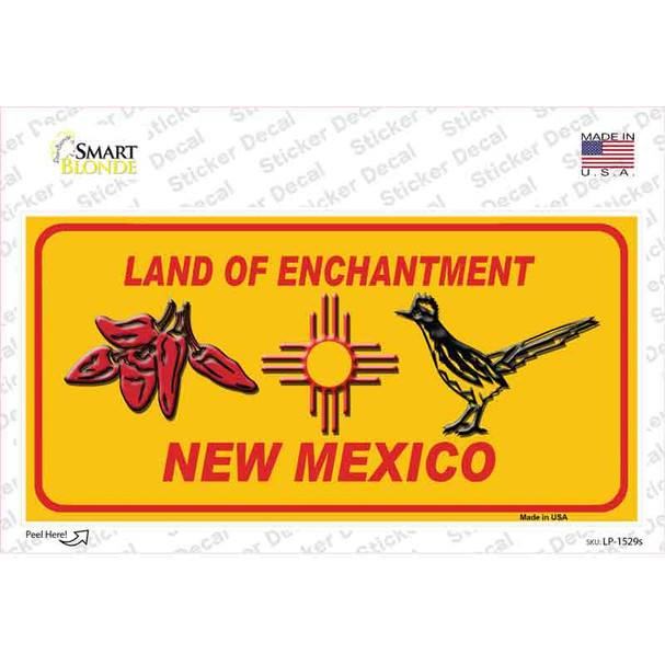 Red Chili & Road Runner Yellow New Mexico Novelty Sticker Decal