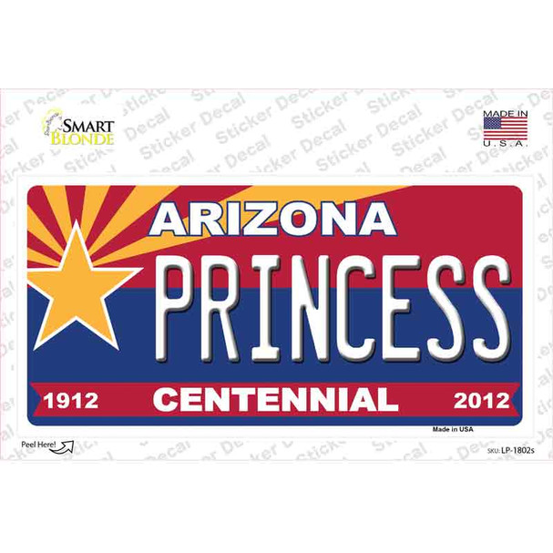 Arizona Centennial Princess Novelty Sticker Decal