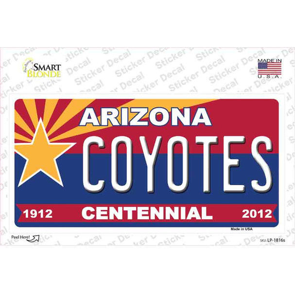 Arizona Centennial Coyotes Novelty Sticker Decal