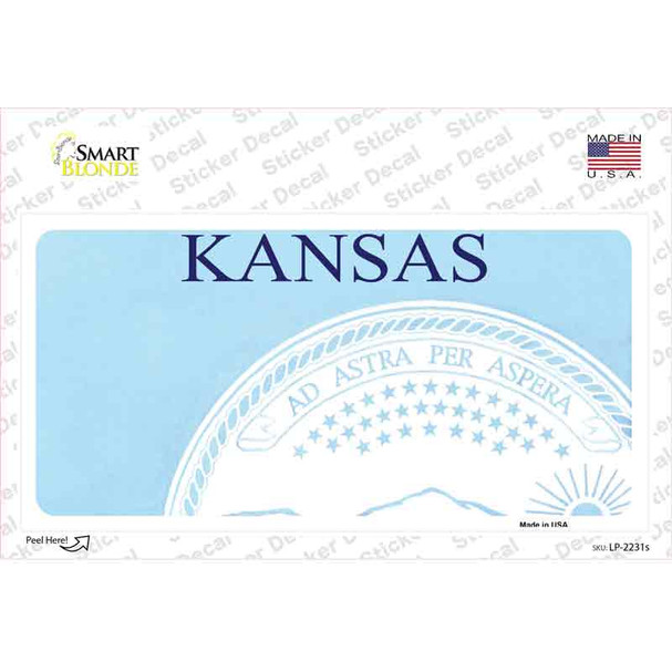 Kansas State Blank Novelty Sticker Decal