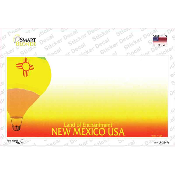 New Mexico State Blank Novelty Sticker Decal
