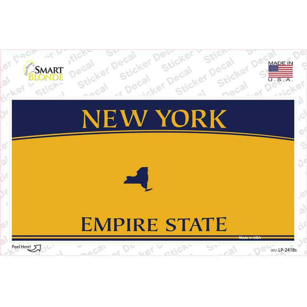 New York State Blanks Novelty Sticker Decal