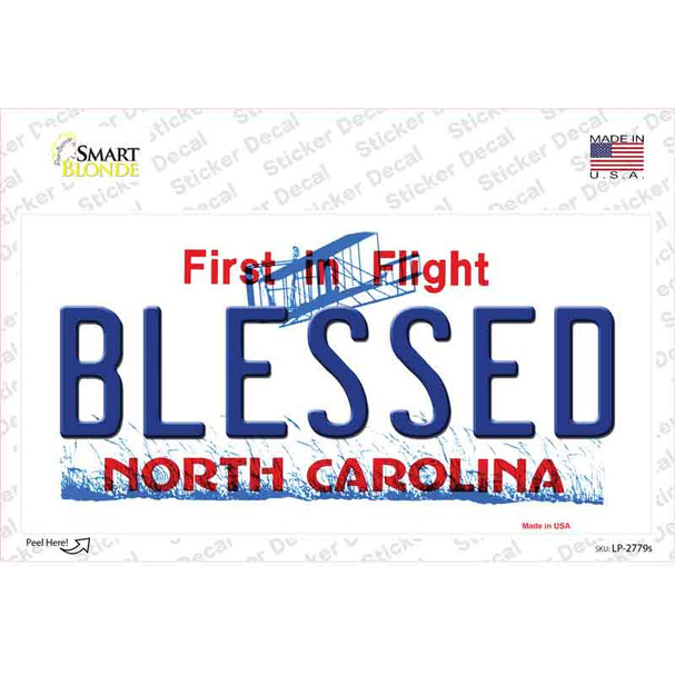 Blessed North Carolina Novelty Sticker Decal