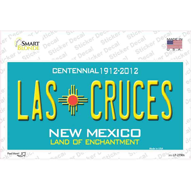 Las Cruces New Mexico Teal Novelty Sticker Decal