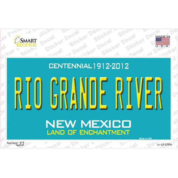 Rio Grande River New Mexico Teal Novelty Sticker Decal